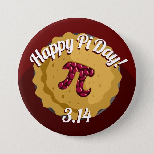 Happy Pi Day  Funny Pie Round Button