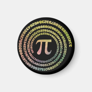 Happy Pi Day Funny School Math Spiral Text Magnet