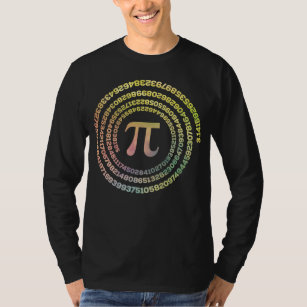 Happy Pi Day Funny School Math Spiral Text T-Shirt