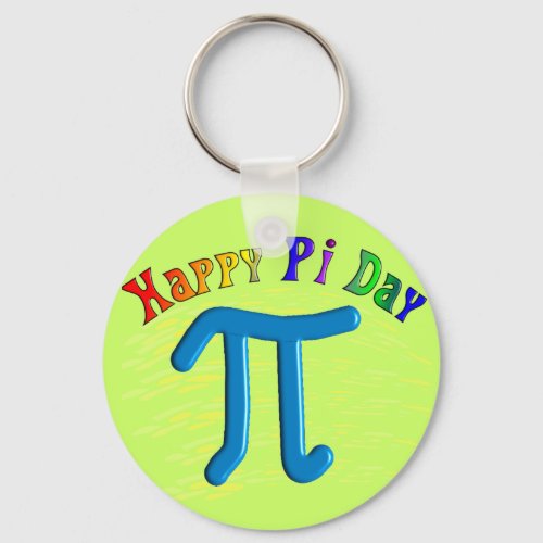 Happy Pi Day Gifts Unique Embossed Design Keychain