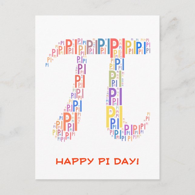 Happy Pi Day! - Greetings Postcard (Front)