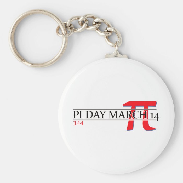 Happy Pi Day March 14 Keychains