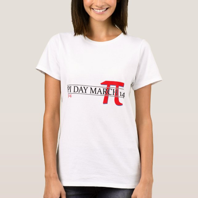 Happy Pi Day March 14 T-Shirt (Front)