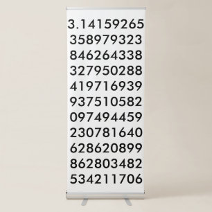 Happy Pi Day Math 99 Digits 3.14 Mathematics Retractable Banner