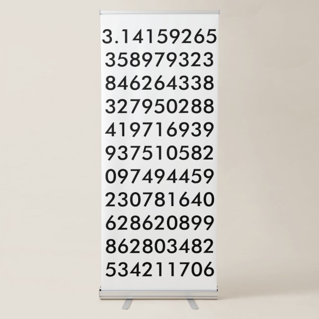 Happy Pi Day Math 99 Digits 3.14 Mathematics Retractable Banner (Front)