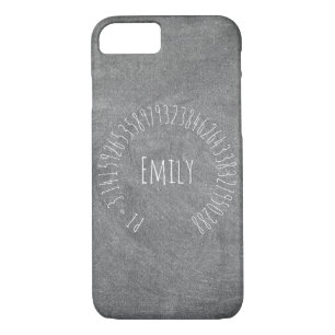 Happy Pi Day Math Digits 3.14 Mathematics Chalks iPhone 8/7 Case