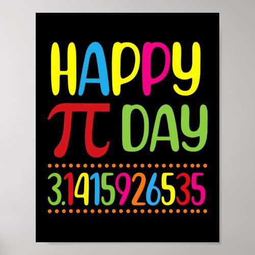 Happy Pi Day Math Lover Student Teacher 3 14  Poster
