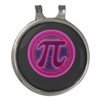 Happy Pi Day Math Teacher Gift glowing colors Golf Hat Clip