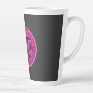 Happy Pi Day Math Teacher Gift glowing colors Latte Mug