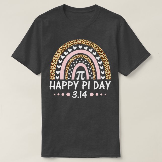 Happy Pi Day Mathematic Math Teacher Gift Leopard  T-Shirt (Design Front)
