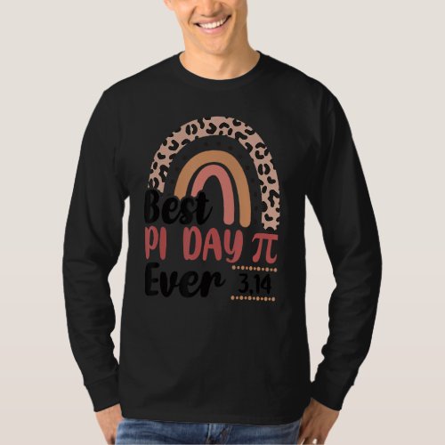 Happy Pi Day Mathematic Math Teacher  Leopard Rain T_Shirt