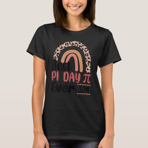 Happy Pi Day Mathematic Math Teacher  Leopard Rain T_Shirt
