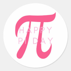 Happy Pi Day Mathematician Classic Round Sticker