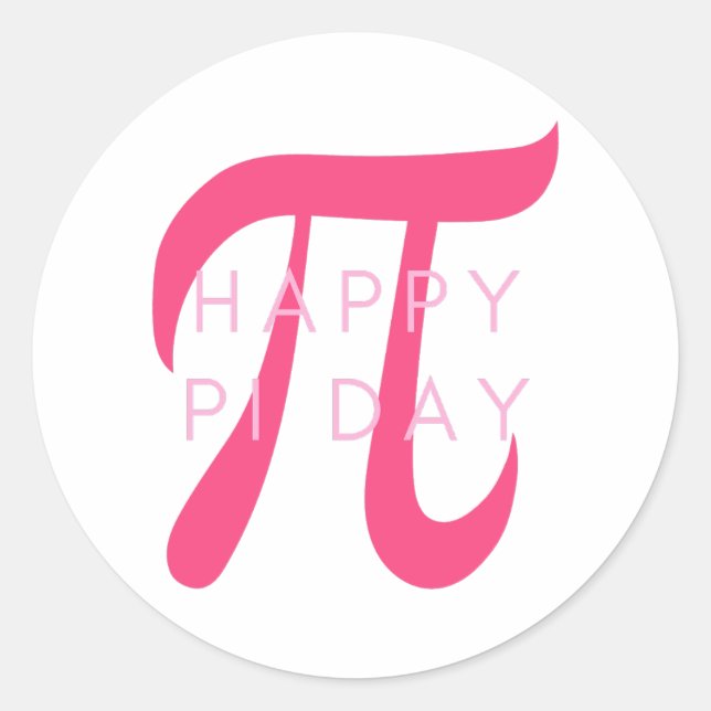 Happy Pi Day Mathematician  Classic Round Sticker (Front)