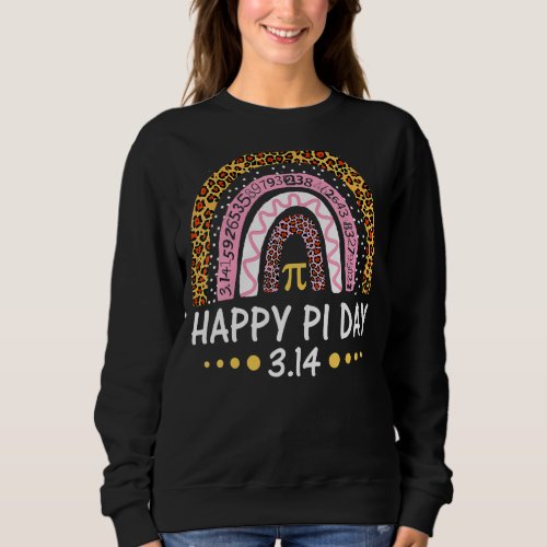 Happy Pi Day Mathematics Math Teacher Leopard Rain Sweatshirt