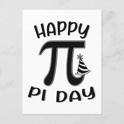 Happy Pi Day National Birthday Math Geek Symbol Holiday Postcard