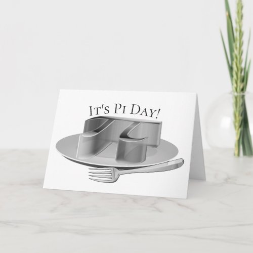 Happy Pi Day _ Pi on a Silver Platter Card