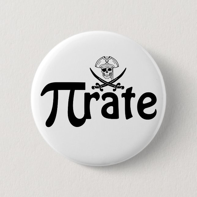 Happy Pi Day | Pi-rate Button (Front)