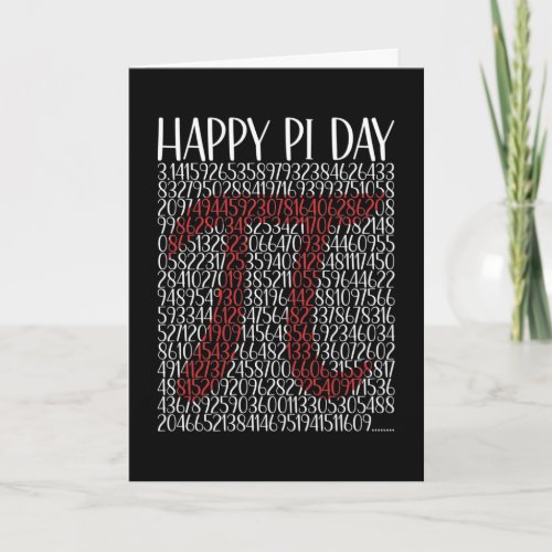 Happy Pi Day Pi Symbol 314 Card