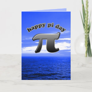 Happy Pi Day   Pi Symbol for Math Nerds March 14 Card
