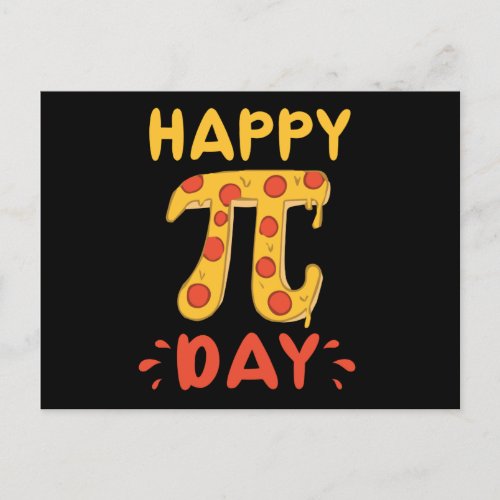 Happy Pi Day Pie Day Pizza_Mathematics Pi Symbol Postcard
