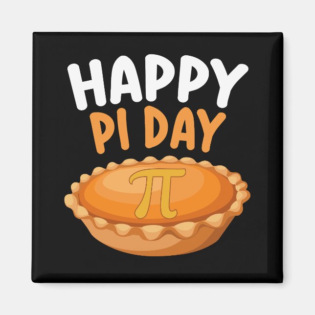 Happy Pi Day Pie Mathematics Math Rainbow Magnet (Front)