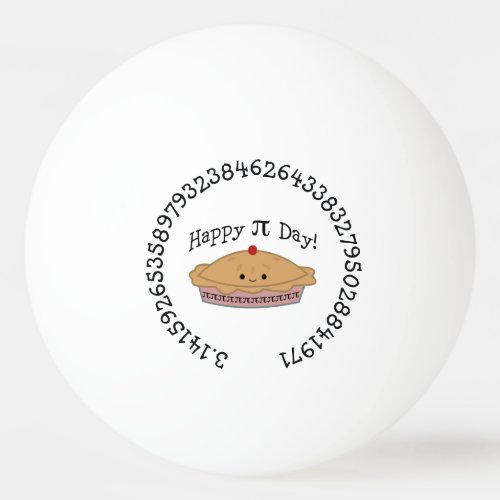 Happy Pi Day Pie Ping Pong Ball