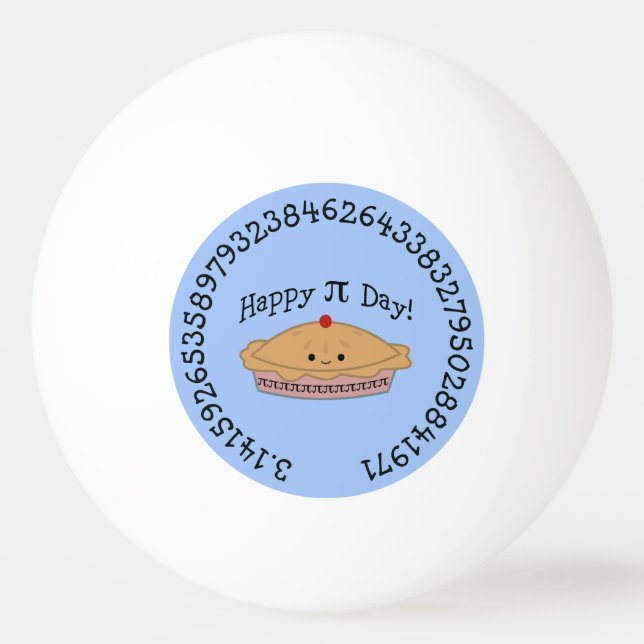 Happy Pi Day Pie Ping Pong Ball (Front)