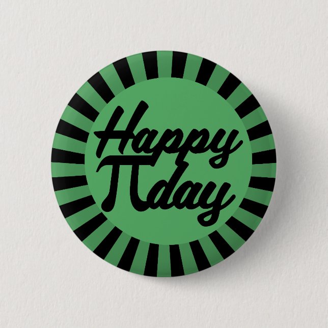 Happy Pi Day Pinback Button (Front)
