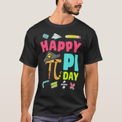 Happy Pi Day Pirate Math Teacher Kid Boy Girl Funn T_Shirt