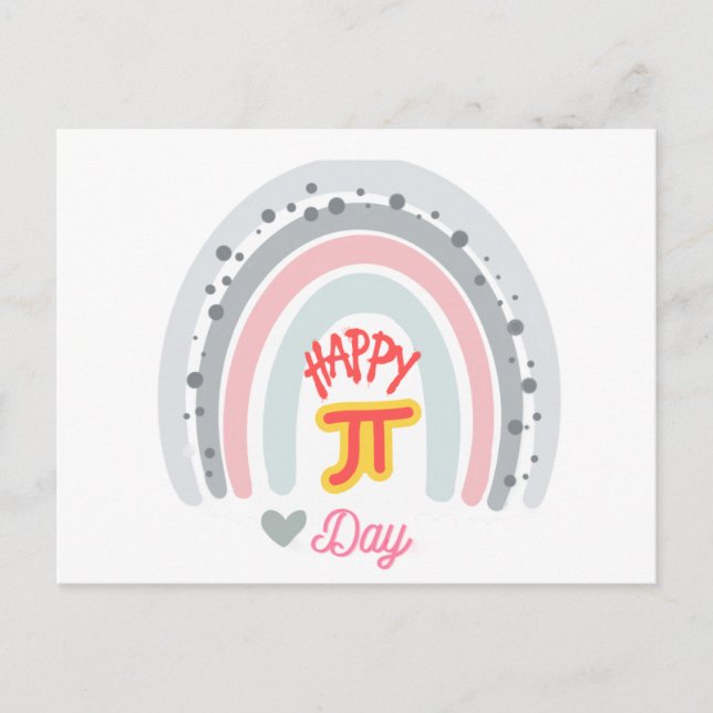 Happy Pi Day Postcard (Front)