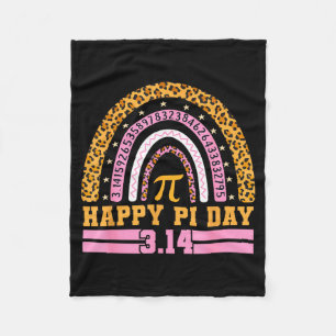Happy Pi Day Rainbow 3,14 Pi Number Math Teacher S Fleece Blanket
