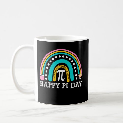 Happy Pi Day Rainbow Math Teacher Pi Day Coffee Mug