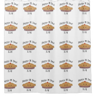 Happy Pi Day Shower Curtain