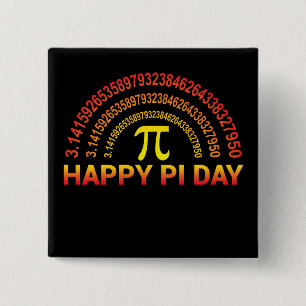 Happy Pi Day Symbol and Digits Button