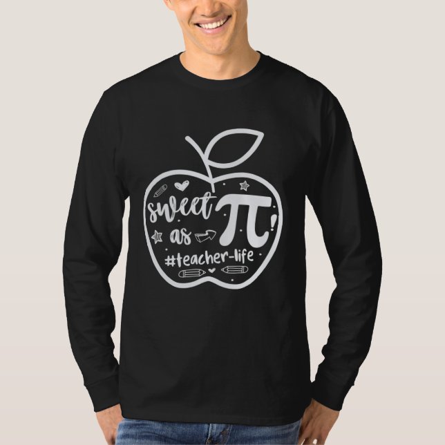 Happy Pi day Teacher Girls Kids Cute Pi Math Teach T-Shirt (Front)