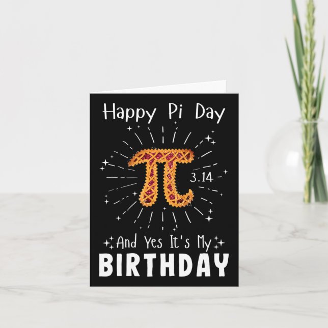 Happy Pi Day Tee Math Geek Birthday Cool Nerd Math Card (Front)