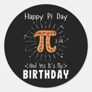 Happy Pi Day Tee Math Geek Birthday Cool Nerd Math Classic Round Sticker
