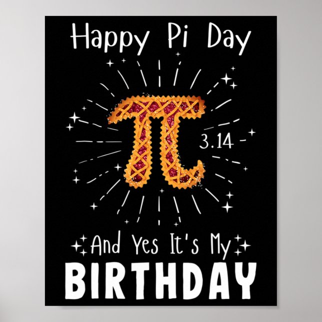Happy Pi Day Tee Math Geek Birthday Cool Nerd Math Poster (Front)