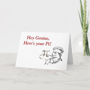 Happy Pi Day with chef and pie Card
