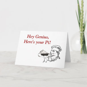 Happy Pi Day  with chef and pie Card