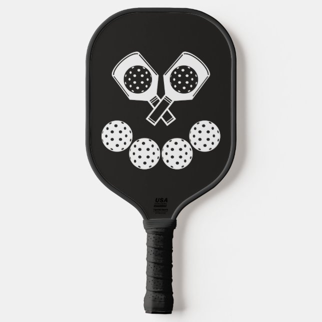 Happy Pickleball Paddle (Back)