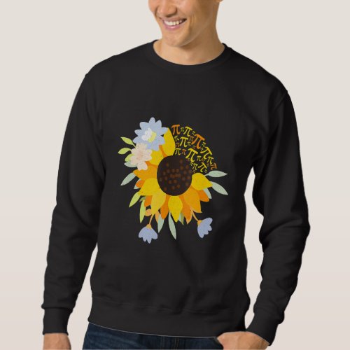 Happy Pie Day Sunflower Pi Day 3 14 Stem Science M Sweatshirt
