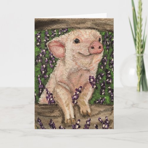 Happy Pig Blank Card