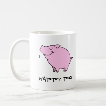 Happy Pig Classic White Mug by Keltwind at Zazzle