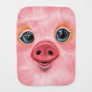 Happy Pig Funny Baby Burp Cloth - Smile
