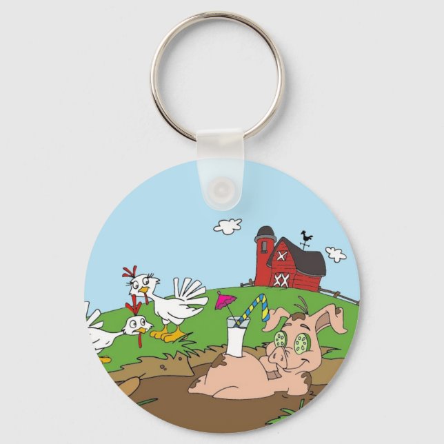 Happy Pig Keychain (Front)