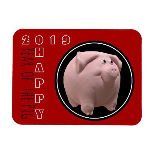 Happy PIg New custom Year 3D Choose Color PhM2 Magnet