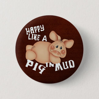 Happy Pig Pinback Button