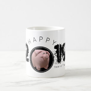Happy PIg Year Large 2019 Original 3D Mug 2